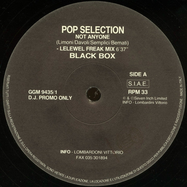 Black Box - NOT ANYONE (promo triple mix)