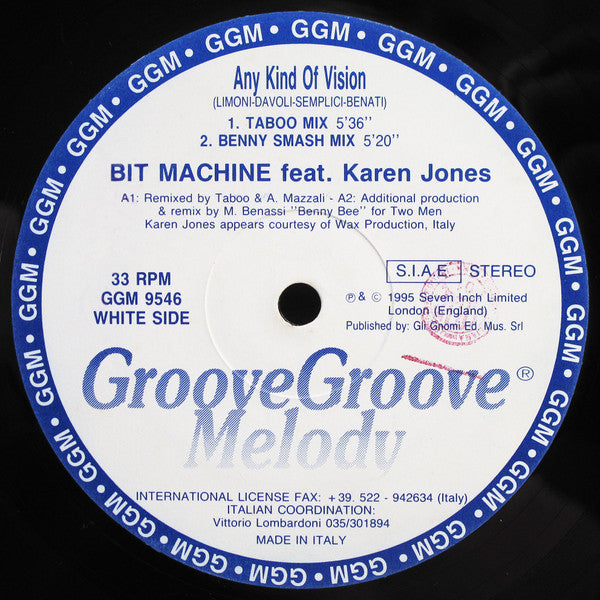 Bit Machine Featuring Karen Jones – Any Kind Of Vision